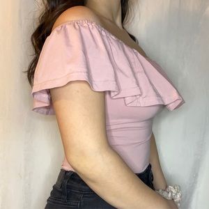 L.A. Hearts Ruffled Off the Shoulder Top